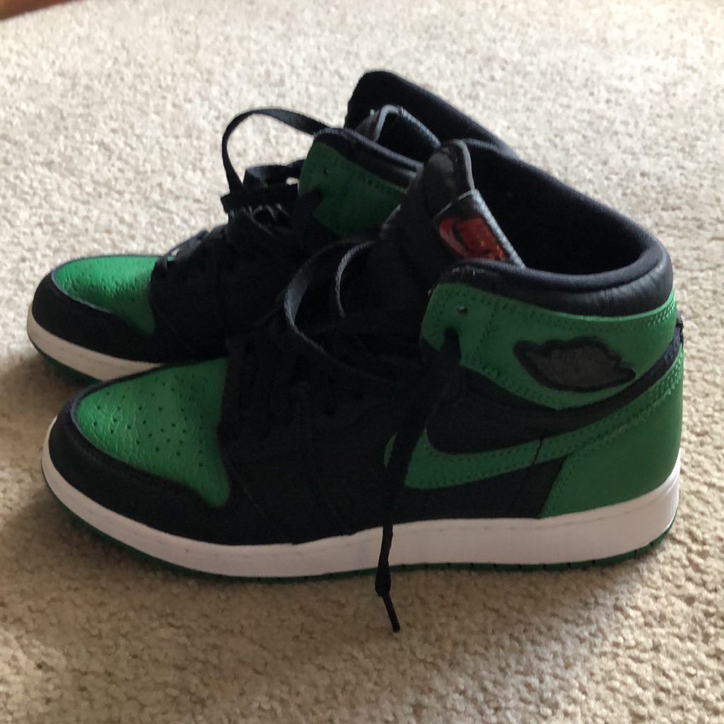 Air Jordan 1 Retro High Og Gs Pine Green 2.0 6.5y Black/Pine Green/White/Gym Red